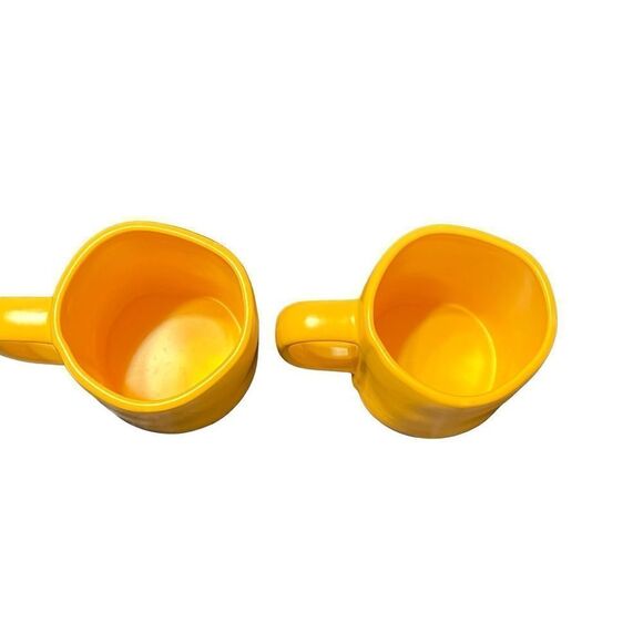 Rae Dunn Hay Rides Yellow Coffee Mug Set of Two - Picture 3 of 4